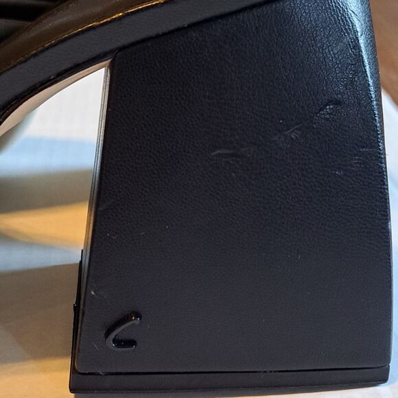 Sam Edelman Circus NY Marianna Sandal Black Slide Block Heel Vegan Womens Sz 8 - Picture 11 of 16